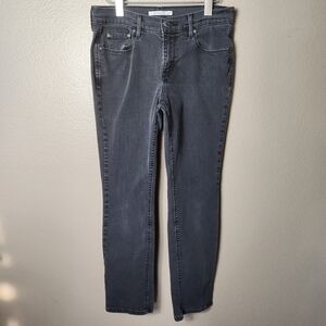 Levis Womens 505 Straight Mid Rise Faded Black/Gray Jeans-Size 6
